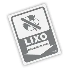 Placa Lixo Não Reciclável - Encartale