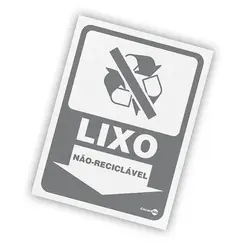 Placa Lixo Não Reciclável - Encartale