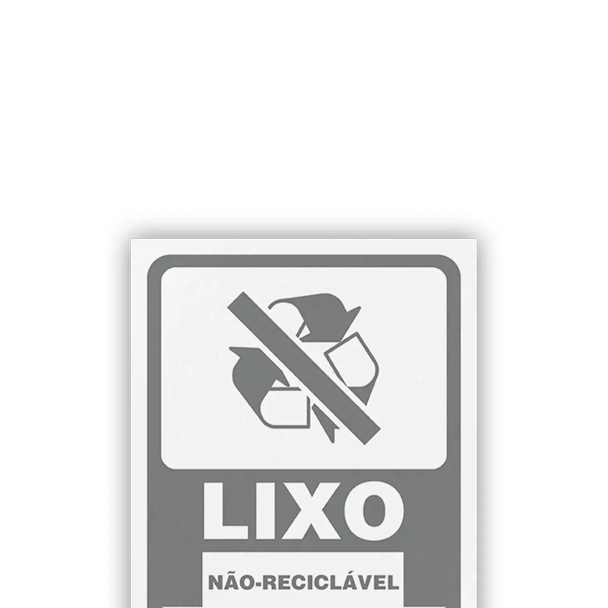 Placa Lixo Não Reciclável - Encartale