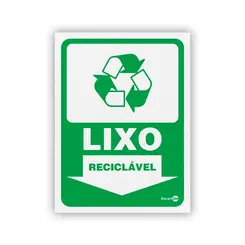 Placa Lixo Reciclável - Encarlate