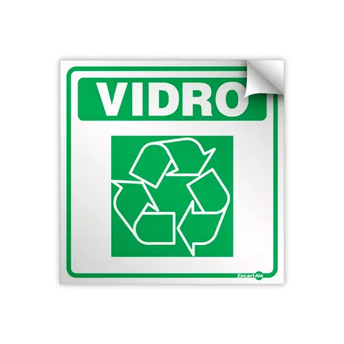 Adesivo Vinil Lixo Vidro - Encarlate