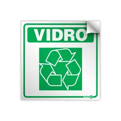 Adesivo Vinil Lixo Vidro - Encarlate