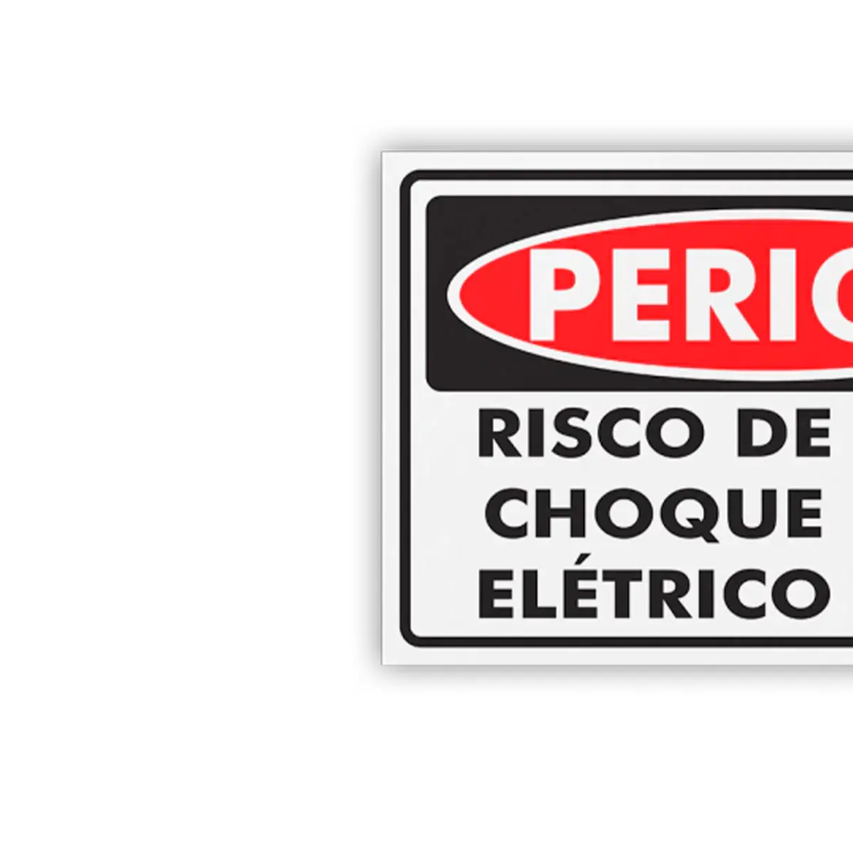 Placa Perigo Risco de Choque Elétrico - Encartale