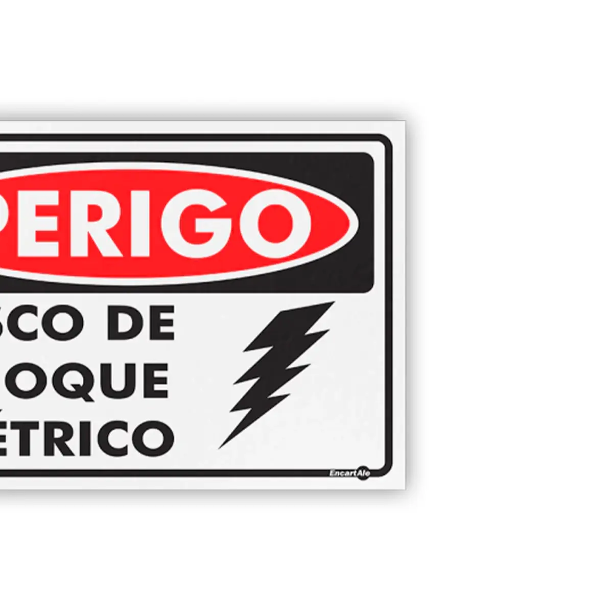 Placa Perigo Risco de Choque Elétrico - Encartale