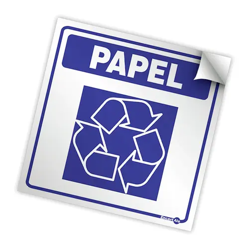 Adesivo Vinil Lixo Papel - Encartale