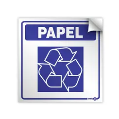 Adesivo Vinil Lixo Papel - Encartale