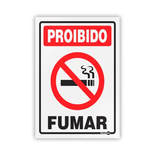 Placa Proibido Fumar - Encartale