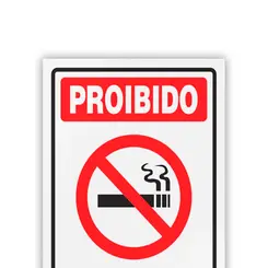 Placa Proibido Fumar - Encartale