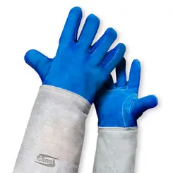 Luva  de Couro Ignifugado  Punho 20Cm - Zanel
