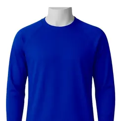 Camiseta Manga Longa com Proteção UV 50+ Azul Royal - E.G Simões