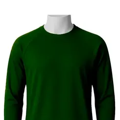 Camiseta Manga Longa com Proteção UV 50+ Verde  - E.G Simões