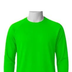 Camiseta Manga Longa com Proteção UV 50+ Verde Neon- E.G Simões