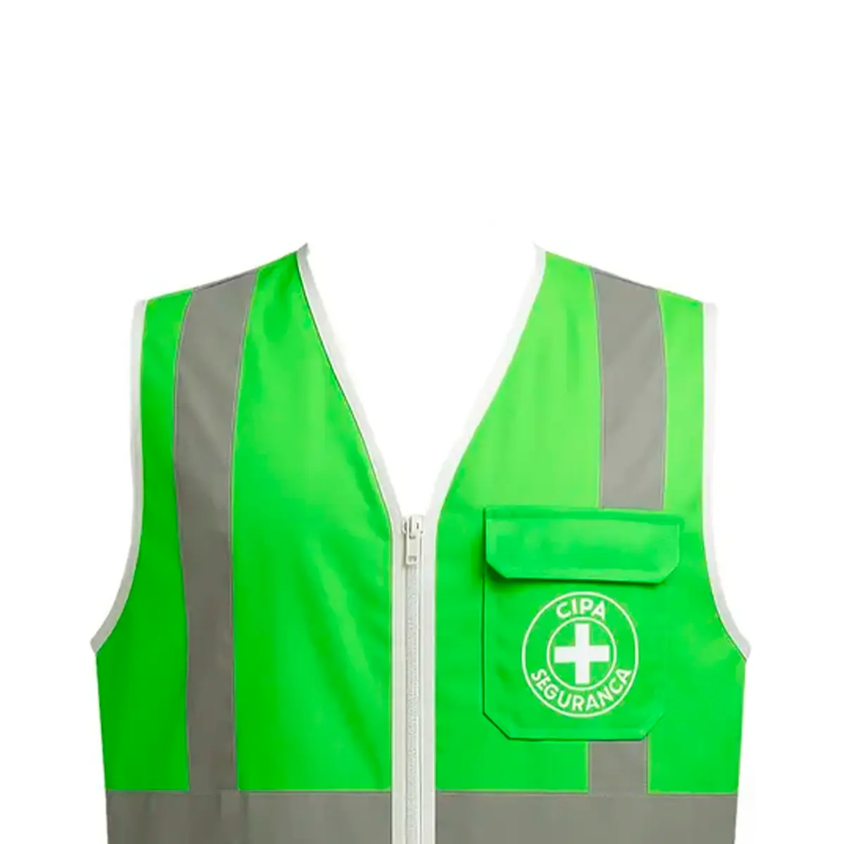 Colete Refletivo Verde com Logo da CIPA - E.G Simões