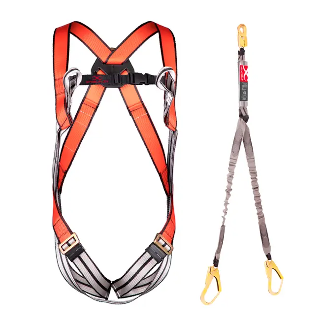 Cinto 2 Pontos Steelflex CA 41659 + Talabarte Y com Absorvedor | Kit Trabalho em Altura