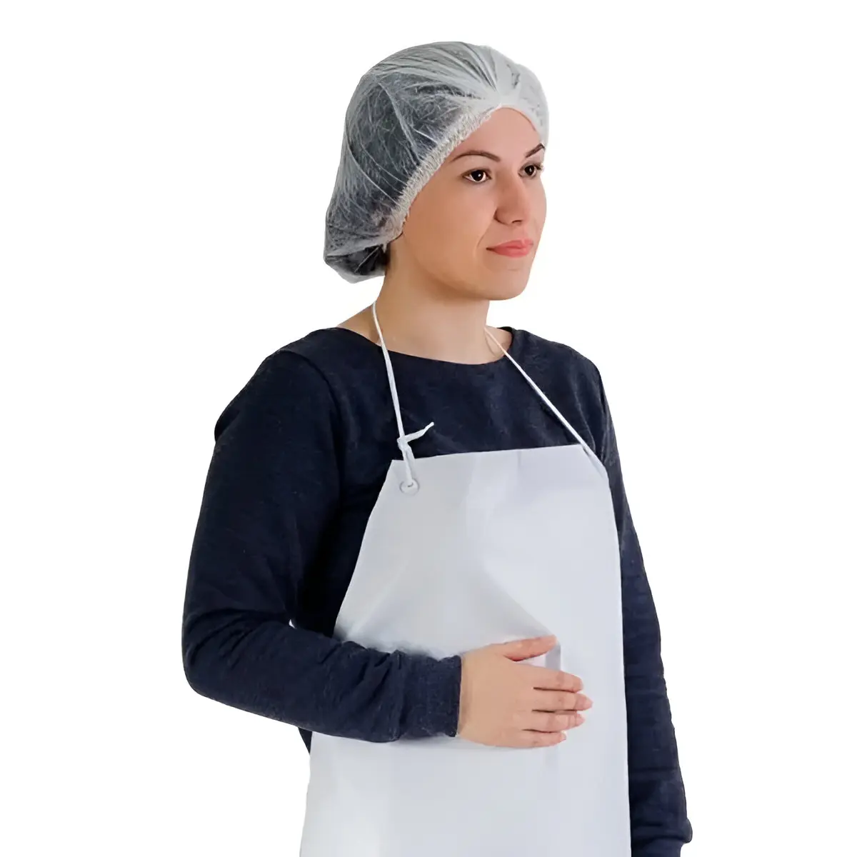 Avental Trevira Branco 120x70 com Cordão - Prevemax