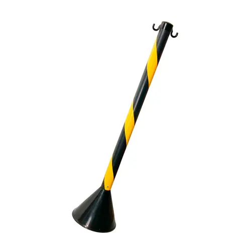 Pedestal Zebrado Preto e Amarelo em PEAD com 95cm Altura - Kteli