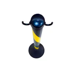 Pedestal Zebrado Preto e Amarelo em PEAD com 95cm Altura - Kteli