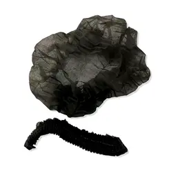 Touca TNT Sanfonada Preta para Cabelo Medix - Pacote com 100 unidades