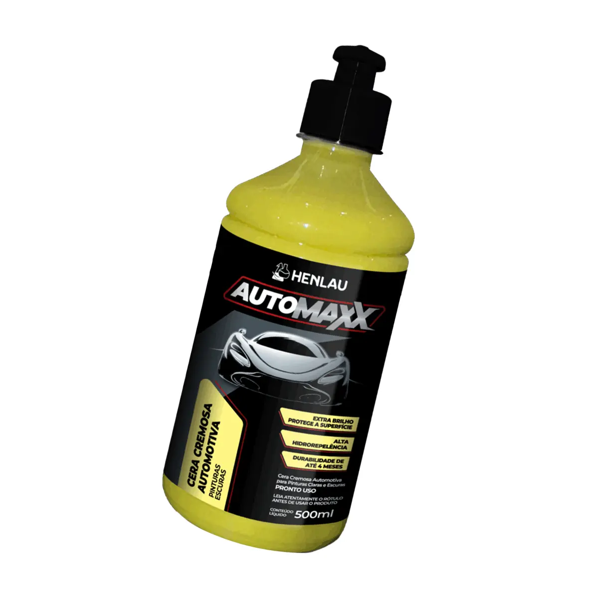 Automaxx Cera Automotiva Cremosa Pinturas Escuras 500ML - Henlau