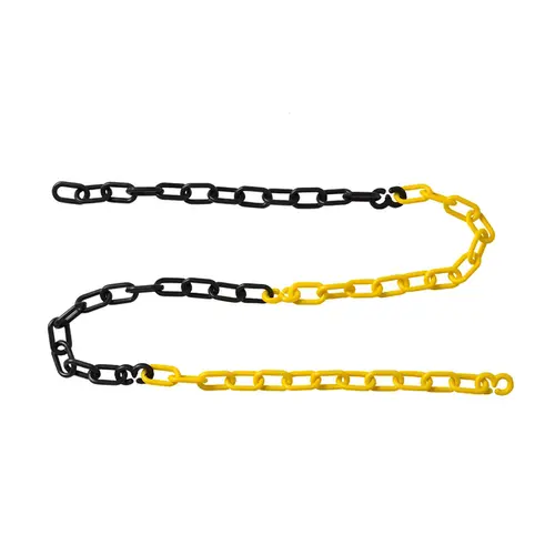 Corrente de Sinalização Elo Pequeno Zebrada Preto Amarelo - Kteli