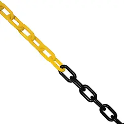 Corrente de Sinalização Elo Pequeno Zebrada Preto Amarelo - Kteli