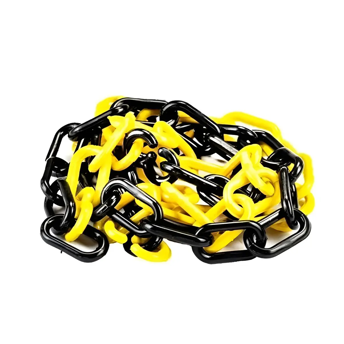 Corrente de Sinalização Elo Pequeno Zebrada Preto Amarelo - Kteli