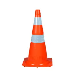 Cone de Sinalização Laranja e Branco com 75cm - Kteli