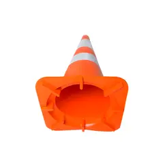 Cone de Sinalização Laranja e Branco com 50cm - Kteli
