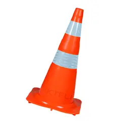 Cone de Sinalização Laranja e Branco com 50cm - Kteli