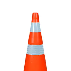 Cone de Sinalização Laranja e Branco com 50cm - Kteli