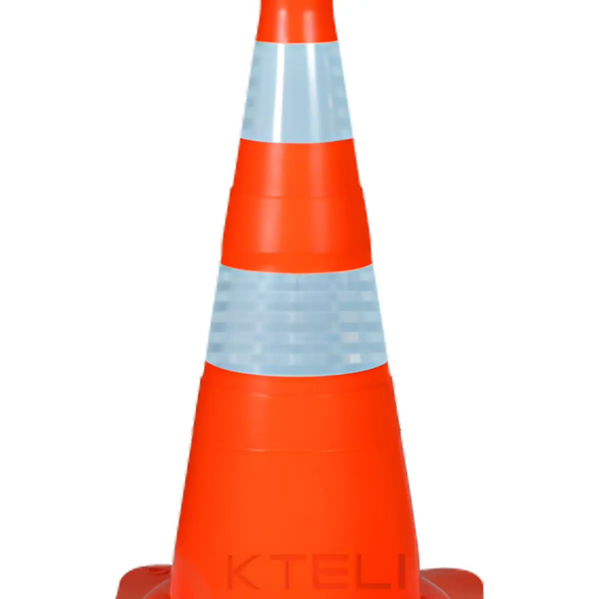 Cone de Sinalização Laranja e Branco com 50cm - Kteli