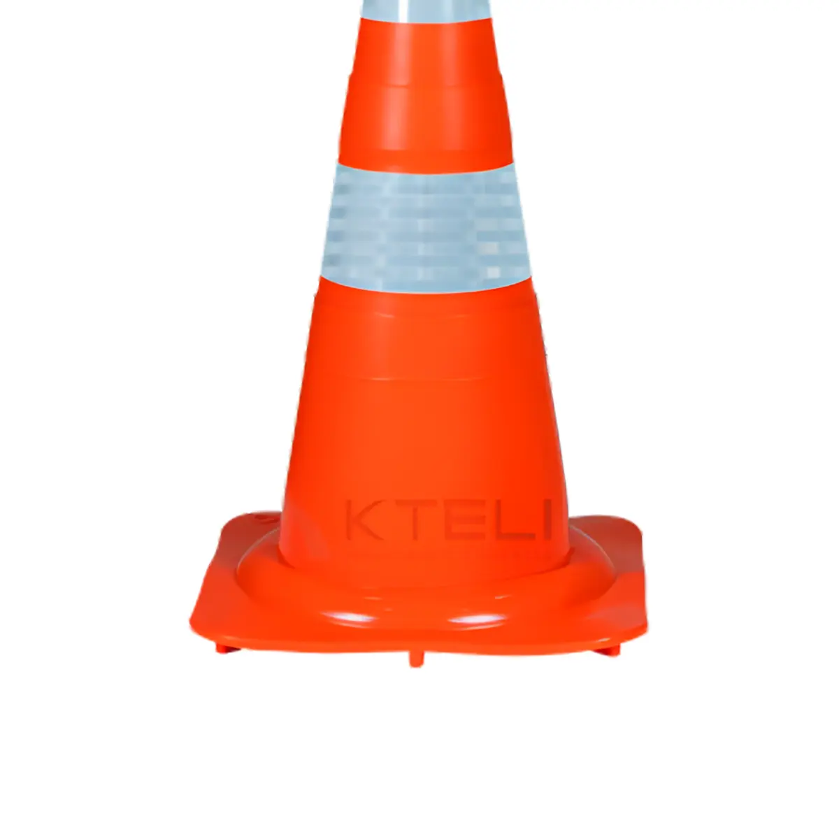 Cone de Sinalização Laranja e Branco com 50cm - Kteli