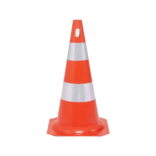 Cone de Sinalização Flexivel Laranja e Branco com 75cm - Kteli