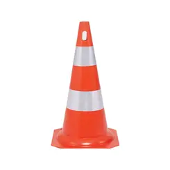 Cone de Sinalização Flexivel Laranja e Branco com 75cm - Kteli