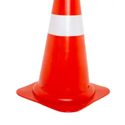 Cone de Sinalização Flexivel Laranja e Branco com 75cm - Kteli