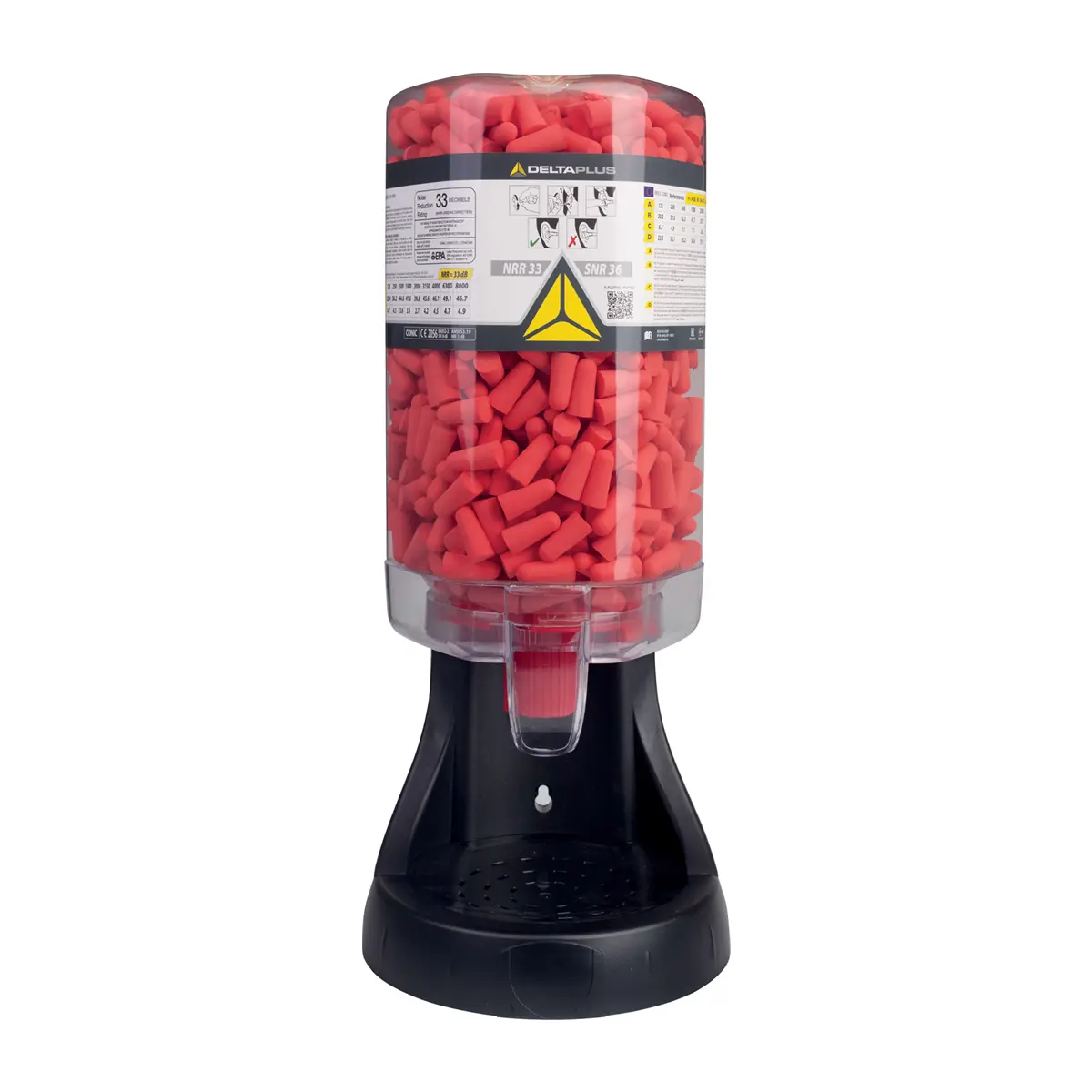 Kit com 500 und. - Protetor Auditivo Tipo Plug Display Dosador - Delta Plus