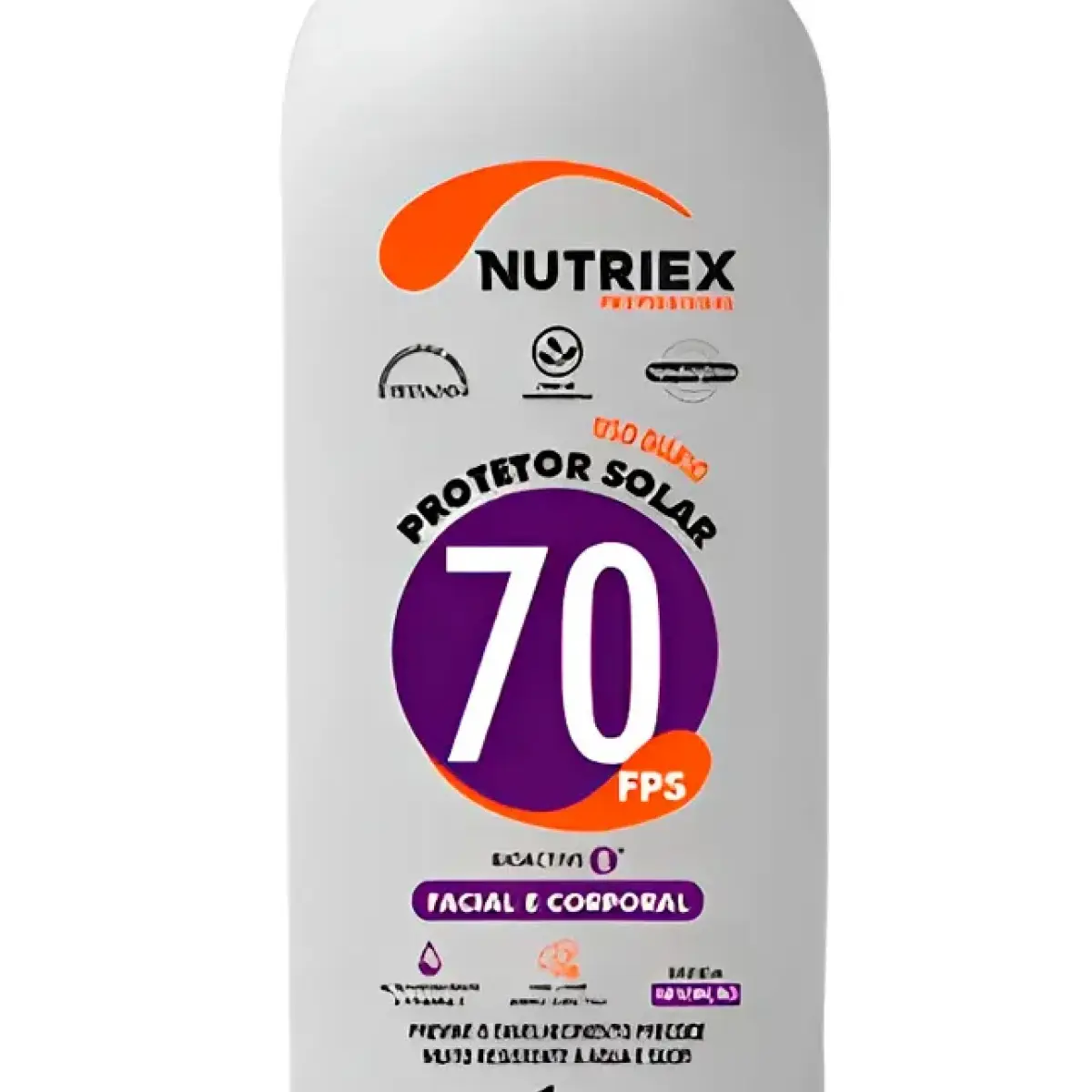 Protetor Solar Facial Fator 70FPS 1 Litro - Nutriex