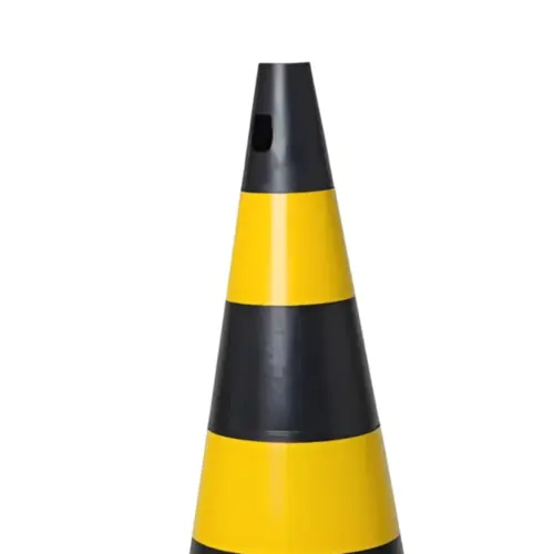 Cone de Sinalização Preto e Amarelo com 50cm Kteli