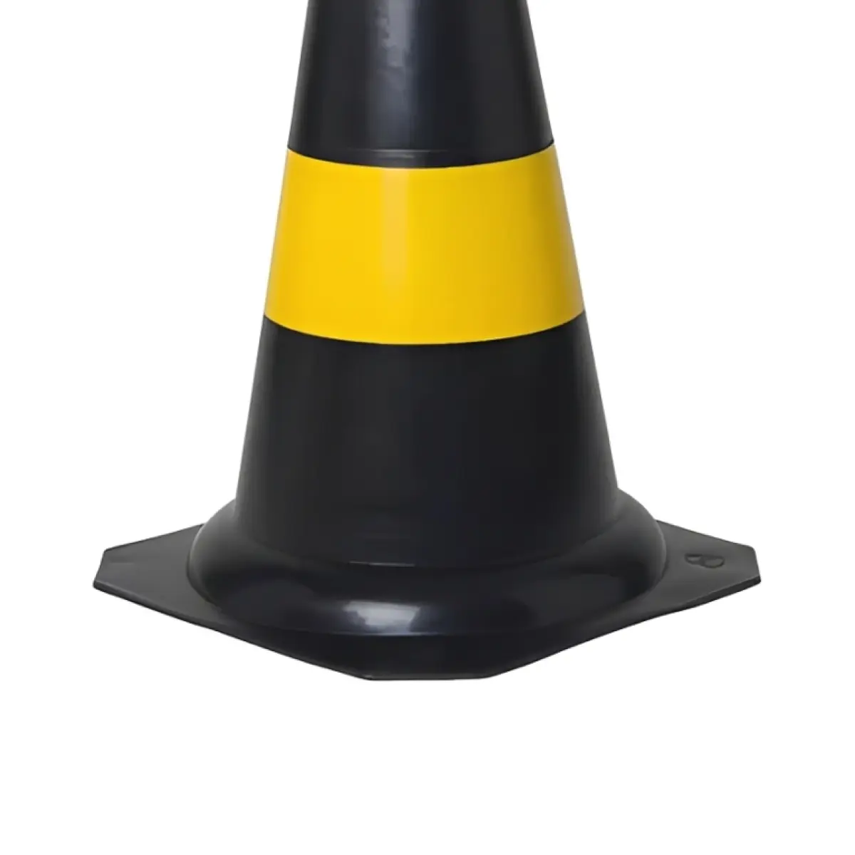 Cone de Sinalização Preto e Amarelo com 50cm Kteli