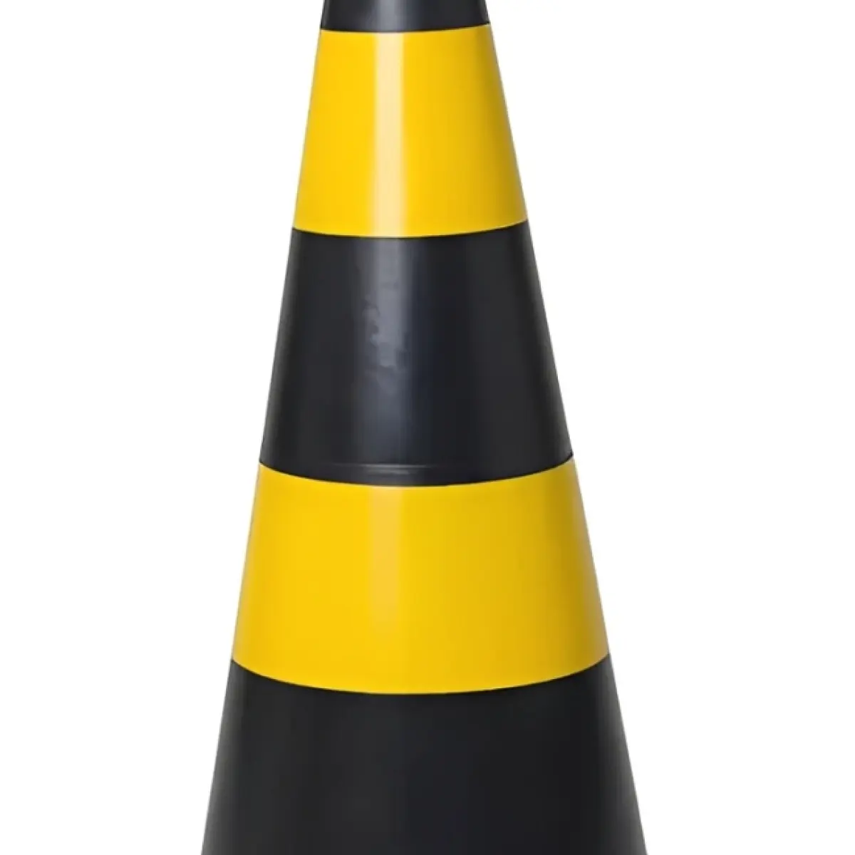 Cone de Sinalização Preto e Amarelo com 50cm Kteli