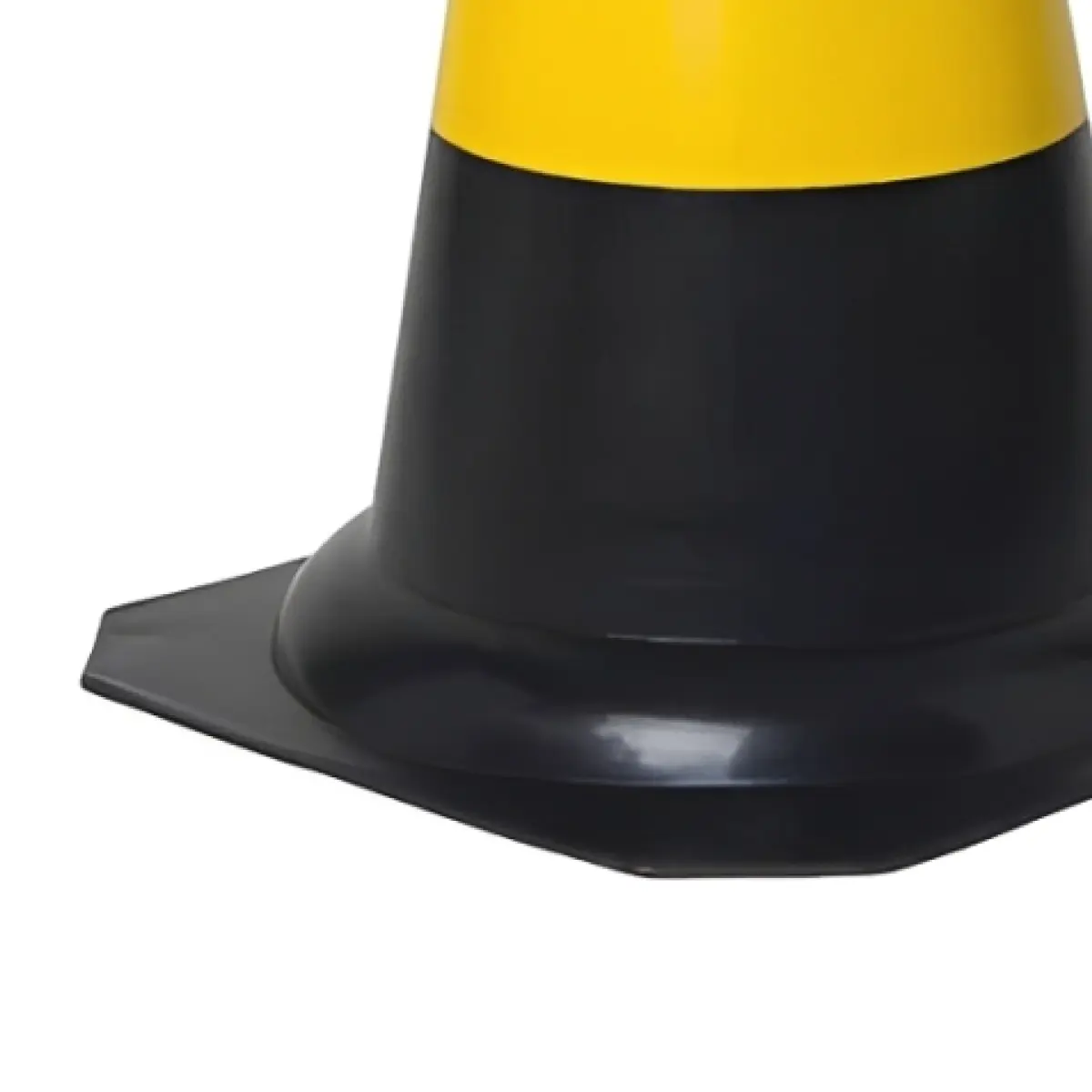 Cone de Sinalização Preto e Amarelo com 50cm Kteli