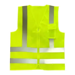 Colete Refletivo Amarelo Fluorescente com Bolso Volk
