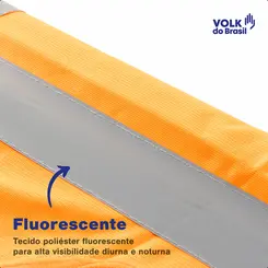 Colete Refletivo Laranja Fluorescente com Bolso Volk