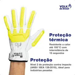 Luva de Couro Impacto Goat - Volk