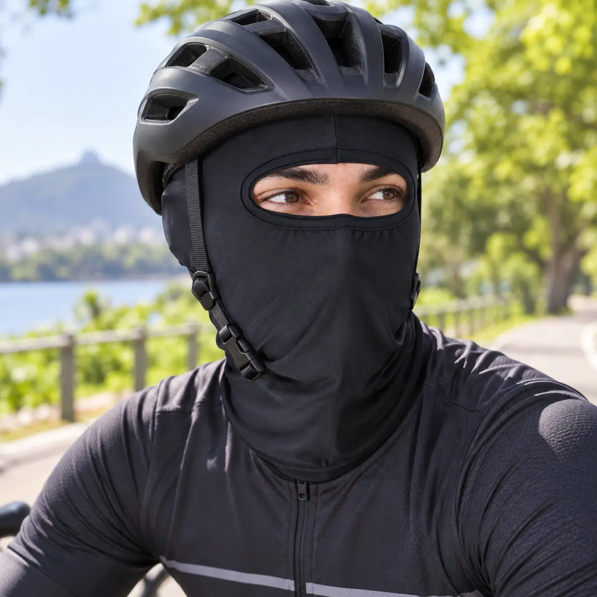 Capuz Balaclava Preto Proteção Solar UV 50+ Maicol