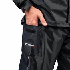 Conjunto Motoqueiro para Chuva em Nylon Full Preto - Pioneira