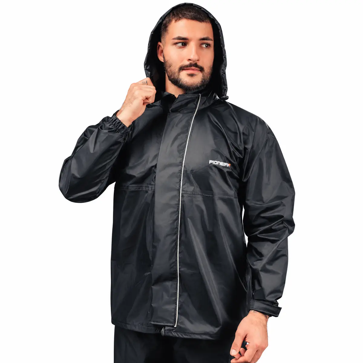 Conjunto Motoqueiro para Chuva em Nylon Full Preto - Pioneira