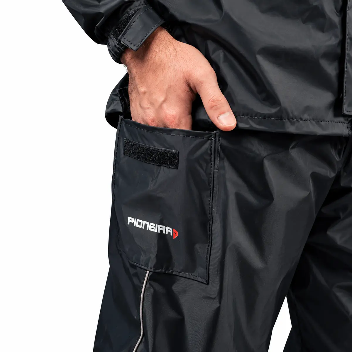 Conjunto Motoqueiro para Chuva em Nylon Full Preto - Pioneira
