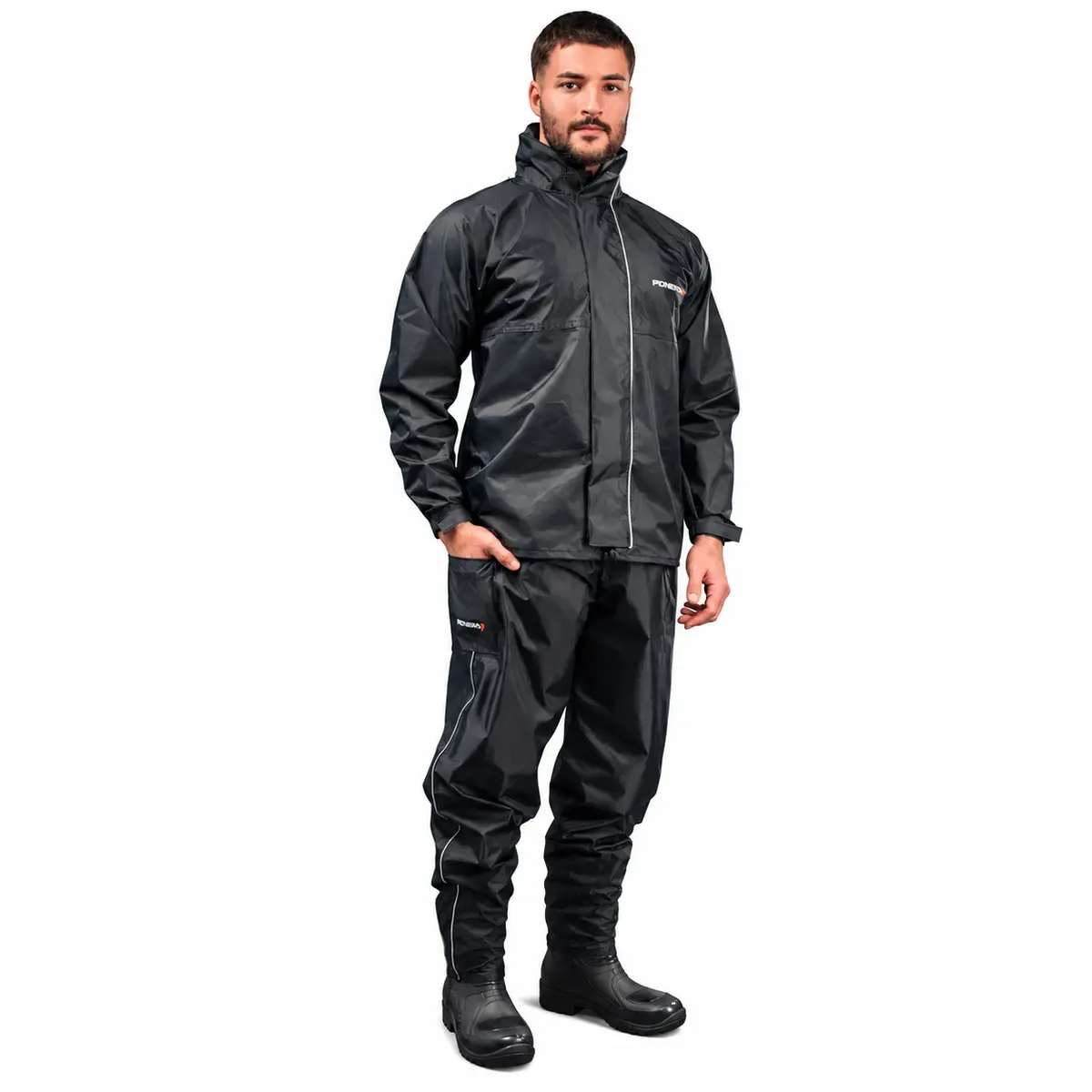 Conjunto Motoqueiro para Chuva em Nylon Full Preto - Pioneira
