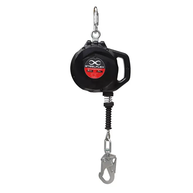 Trava Quedas Retrátil Steelflex STF-CQTQ0471-S com cabo de Aço Inox 10 metros
